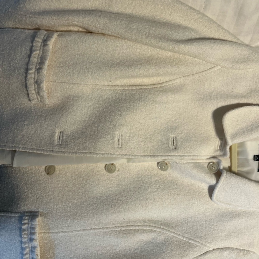 Talbots White Blazer with Textured Fabric